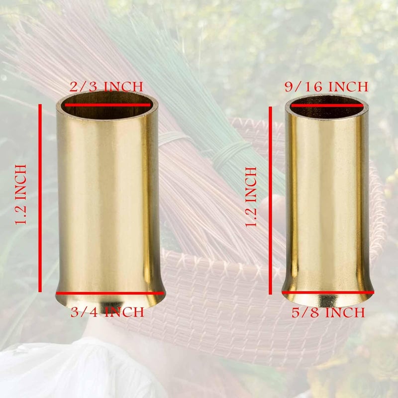 ARSTBETY Pine Needle Basket Making Set with Gauge Coiling Tool, Waxed Thread, Needle and Thimble Ring, Long Noce Pliers for Basket Making Rattan Weaving Basketry (Gold Basket Making Set with 4 Waxed Thread) - Image 4